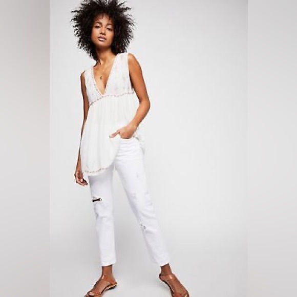 Free People Sleeveless Diamond Embroidered Top NWT. Size XS - Picture 5 of 12